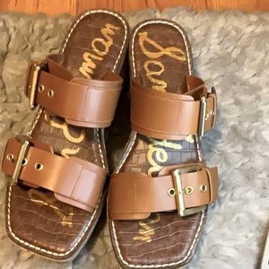 Sam Edelman wedges buckled cork wedges size 7.5